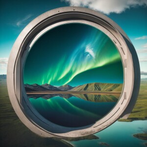 This image depicts a futuristic, science-fiction-inspired scene....