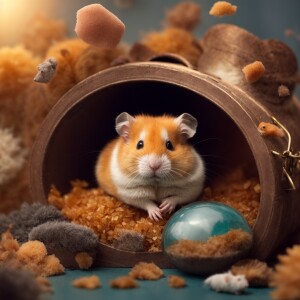 fluffy cute hamster