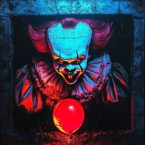 glow in the dark art combined with horrorcore, conjuring macabre...