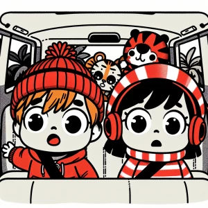 2D , hand drawn illustrations of of a 7 years old boy, round fac...