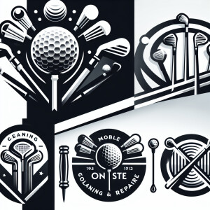 Design a sleek and contemporary logo for 'Clean Swing Mobile Gol...