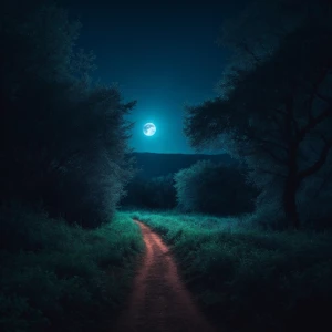 night moonlight scenery