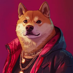MEME DOGE, highly detailed character portrait in the style of mo...