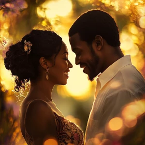 To create an image that beautifully portrays an African American...