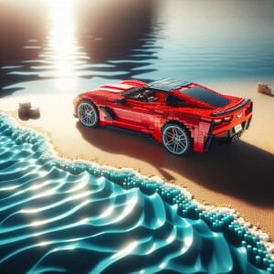 2024 corvette, sitting by the water