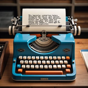 Capture a high-resolution image of a distinctive vintage typewri...