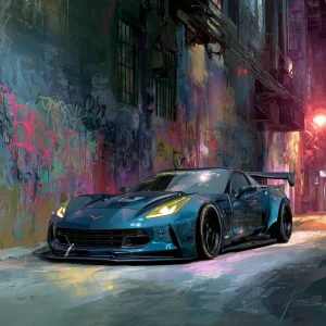 Imagine  a drawing or  illustration of a concept race car so mak...