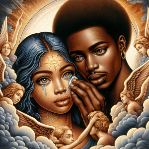 Ensure that the image distinctly represents both Jesus Christ an...