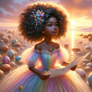 Envision a digital illustration depicting a joyful African Ameri...