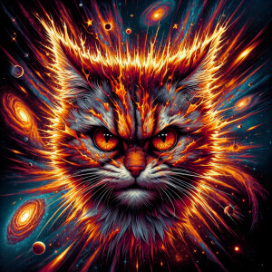 Make a cat so angry he destroid the univers