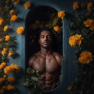 Light skinned half black male wearing cool clothes