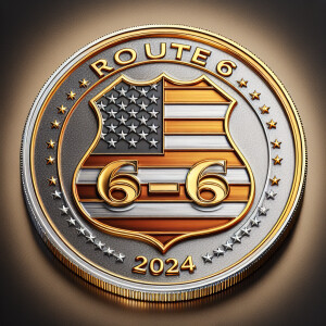 Create a coin, the coin is shiny gold and silver, the coin has a...