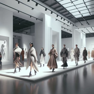 A high-fashion concept showcasing avant-garde designs, with mode...