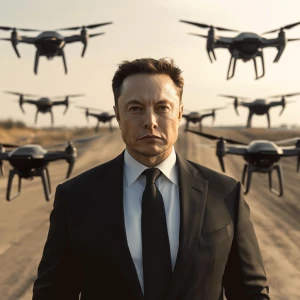 Elon Musk,Drive by shooting on a gang of new world order drones,...