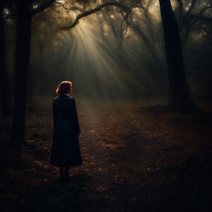 Imagen Create a beautiful women dark skies longnhair and she ste...