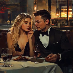 Elon Musk,Having dinner with teen Chloe grace moretz, GTA style...