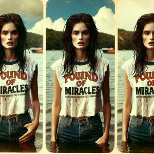 Create three faded color photographs from early seventies of a b...