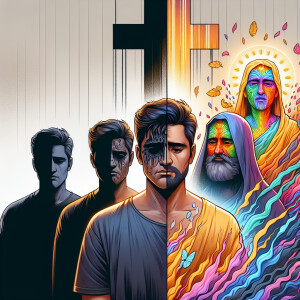 using the cross as a backdrop illustrate dicpict sinner to saint