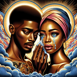 Ensure that the image distinctly represents both Jesus Christ an...
