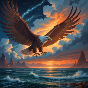 And out of the west there would come at times a great eagle-shap...