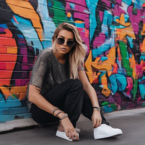 Urban Graffiti AI portrait
