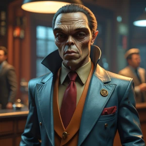 Generate an image of an extraterrestrial character styled after...