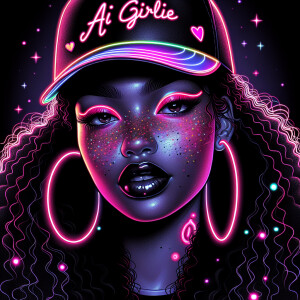 A vibrant realistic digital illustration of a young African Amer...