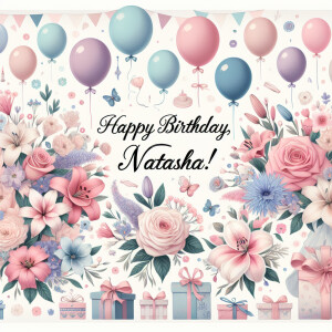 Generate a beautiful and delicate wallpaper in honor of a girl's...