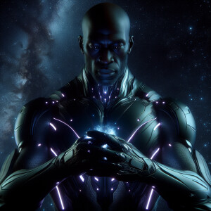 Space African Warrior