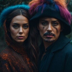 A woman who is half witch half human vs a man who is half witch...