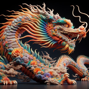 The Longest and most beautiful and colorful Chinese Dragon 3D an...