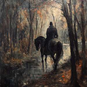 The headless horseman in the style ofBerthe Morisot