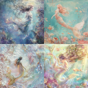 Mermaid Beaty in pastel colours