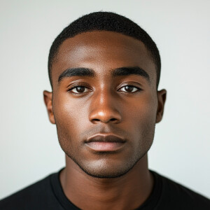 Create an image of a 23-year-old African American man from Calif...