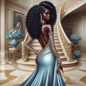 hyper realistic air brushed oil painting art image of a beautifu...