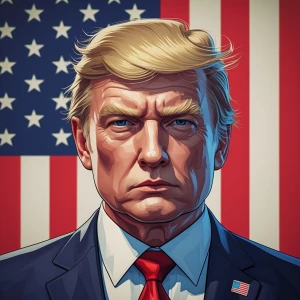 AI trump in gta art style