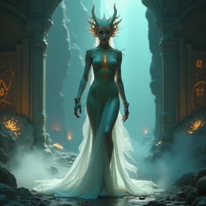 A highly realistic, fantasy-themed image of Dahlia Valentina (fi...