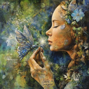 Create an image with “Healing yourself “