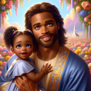 Generate an image of a very handsome, light-skinned African-Amer...