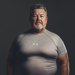 Create a hyper-realistic photograph full male body image scan of...