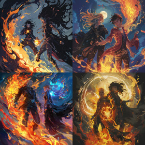 In the center of the illustration, we see the energetic and char...