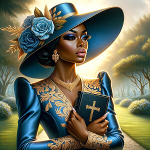 Render an airbrush oil painting of an African American woman wit...