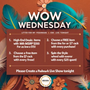 Please create a thumbnail for my Poshmark live show tonight. Her...