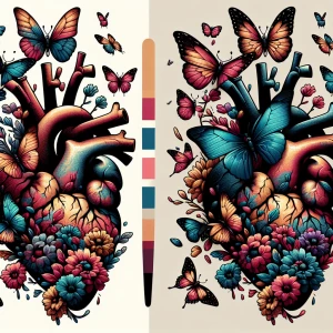 "Visualize a scene depicting a juxtaposition of life and death u...