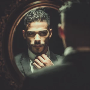 Create an image of an Hispanic nice looking well dressed male lo...