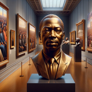 Design a close-up, detailed 3D view inside an African-American m...
