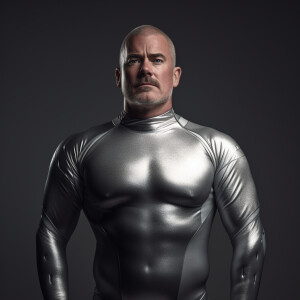 Create a hyper-realistic image of prematurely aging male adult C...