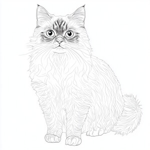 Generate a coloring book-style image in hyper realistic style fe...