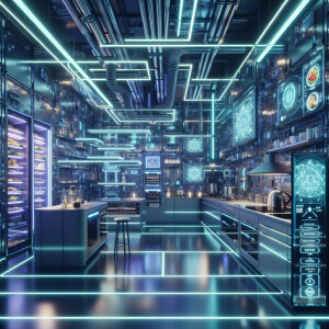 Massive Cyberpunk kitchen