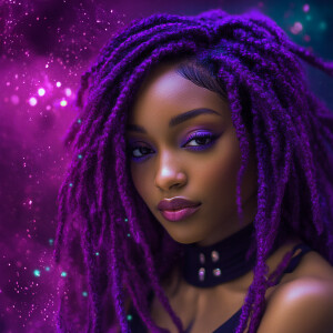 create a  ultra high resolution 3D beautiful African American fe...